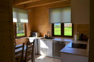 Η κουζίνα ή μικρή κουζίνα στο Chata POD WIERZBĄ - KASINA WIELKA +5 φωτογραφίες