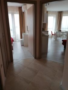 A seating area at By the Waves luxury beach apartment
