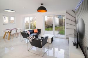 Posezení v ubytování Designapartments Sweet Home - Sennhütte 11
