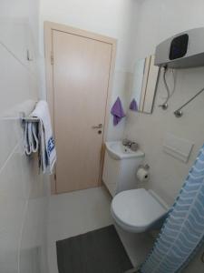 Koupelna v ubytování Apartmani Valuna
