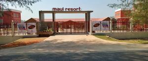 a gate with a sign that reads hell respect at Marina Beach Villas Resort in Cox's Bazar