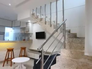 Dapur atau dapur kecil di apartamento 2 quartos em Porto segur BA
