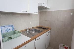 mała kuchnia ze zlewem i blatem w obiekcie Rooms Raos w Breli
