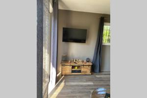 TV a/nebo společenská místnost v ubytování Suite spacieuse avec accès piscine