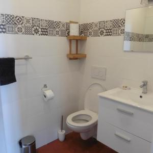 een badkamer met een toilet en een wastafel bij Villa Zola in Aix-en-Provence