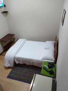 Postel nebo postele na pokoji v ubytování Hotel Cervantes