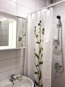 Et badeværelse på Oldmill Apartment