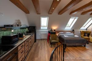 A kitchen or kitchenette at Eger Castle Hill Premium Apartments