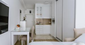 Ett kök eller pentry på Apartments Zagreb West