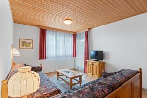 Μια τηλεόραση ή/και κέντρο ψυχαγωγίας στο Ferienapartment Kanzelhöhe an der Skipiste