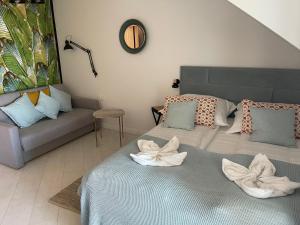 Postel nebo postele na pokoji v ubytování Nova Apartamenty Rewa