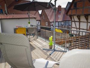 Balkón nebo terasa v ubytování Swebenhus boven - FeWo mit großer Dachterrasse