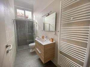 A bathroom at Beautiful house by the sea