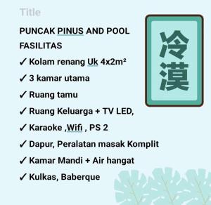 Fotografie z fotogalerie ubytování Puncak Pinus and Pool v destinaci Batu