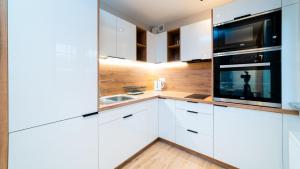 Kuchyňa alebo kuchynka v ubytovaní Apartamenty EverySky Nad Łomnicą 15-15A