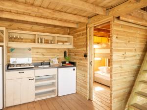 Dutchen Erfgoedpark De Hoop Glamping的厨房或小厨房