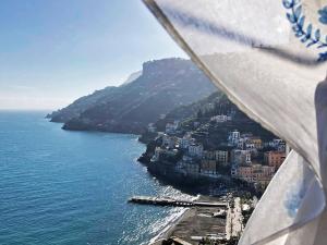 a view of the ocean from an airplane at Dependance Rosetta in Minori