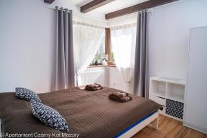 Posteľ alebo postele v izbe v ubytovaní Czarny Kot Mazury Dom Całoroczny