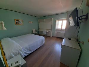 TV a/nebo společenská místnost v ubytování Elba Hotel