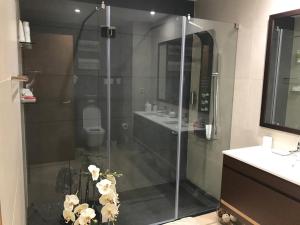 Koupelna v ubytování Apartamento de Luxo na Praia