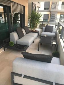 Posezení v ubytování Apartamento de Luxo na Praia