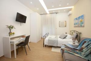 Postel nebo postele na pokoji v ubytování PONTE VALLE B&B POMPEI