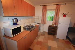 Kuchyň nebo kuchyňský kout v ubytování Apartments Tajci