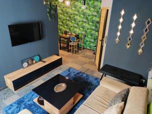 Telewizja i/lub zestaw kina domowego w obiekcie Apartamenty Centrum Krawiecka