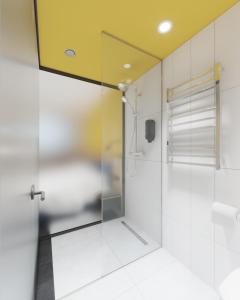 A bathroom at Dovzhenko