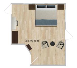 a drawing of a floor plan of a room at Cougar Ridge in Torrey