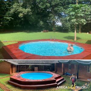 בריכת השחייה שנמצאת ב-AfricaWildTruck Eco Camp & Lodge או באזור