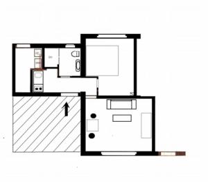 a floor plan of a house at Hook in Midlum