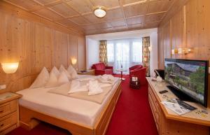 TV a/nebo společenská místnost v ubytování Hotel Latini