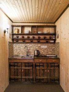 Dapur atau dapur kecil di Котедж Скеля