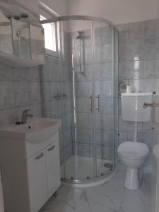 Koupelna v ubytování Apartments Čobanov