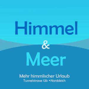 un logo pour le site internet himiden et meer dans l'établissement Himmel & Meer, à Norddeich