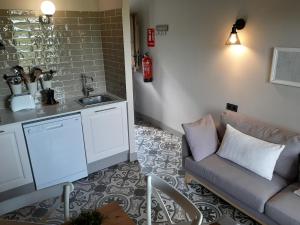 A seating area at Apartamentos El Llanin