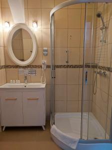 Koupelna v ubytování Hotel Jedlinka