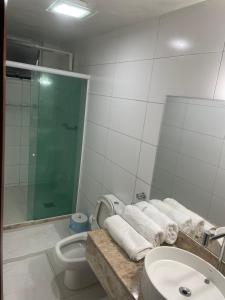 Ett badrum på Apartamento Fortaleza - Beira Mar - Mucuripe