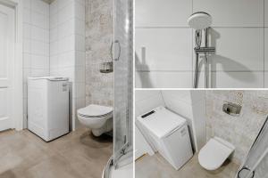 ルブリンにあるApartament w centrum, zarezerwuj terazのバスルーム(トイレ、シャワー付)の写真2枚 +13枚の写真