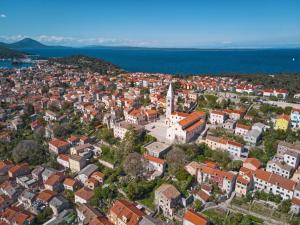 an aerial view of the city of šibenik at Casa Santa Maria Vacation House in Mali Lošinj