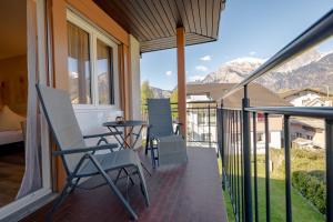 Ein allgemeiner Bergblick oder ein Berglick von des Hotels aus