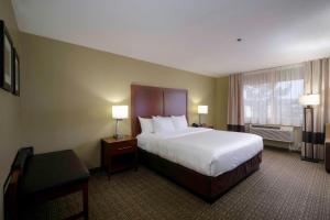 Una habitación de hotel con una cama grande y una ventana. en Comfort Inn Near Gila National Forest, en Silver City 37 fotos más