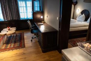 Voodi või voodid majutusasutuse Altstadt Hotel Stadtkrug toas