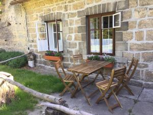 Patio alebo iná vonkajšia časť ubytovania Hájovna hradu Houska