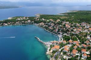 an aerial view of a small island in the water at Apartment in Silo/Insel Krk 13550 in Šilo