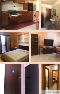 un collage de photos d'une cuisine et d'une chambre dans l'établissement Appartamento Nuvola, à Brindisi