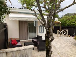 Balkón nebo terasa v ubytování Studio CAP-OCEAN cap ferret