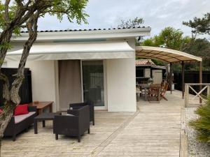 Patio nebo venkovní prostory v ubytování Studio CAP-OCEAN cap ferret