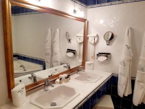 Koupelna v ubytování Auberge de Cassagne & Spa